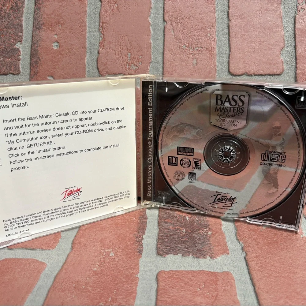 Bass Masters Classic Tournament Edition PC Game Fishing THQ 2000